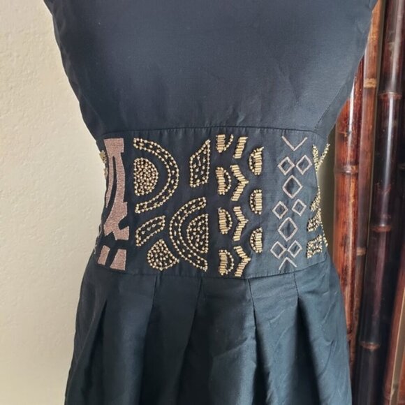 Nicole Miller - Beaded Bubbled Silk Dress - Sz 4 - Picture 3 of 4